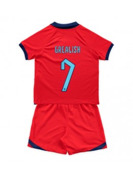 England Jack Grealish #7 Auswärts Trikotsatz für Kinder WM 2022 Kurzarm (+ Kurze Hosen)